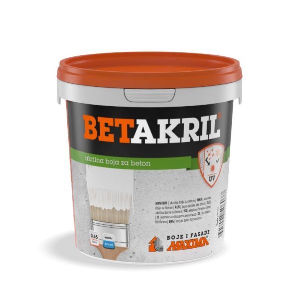 Betakril 0,65L Bela, akrilna boja za beton