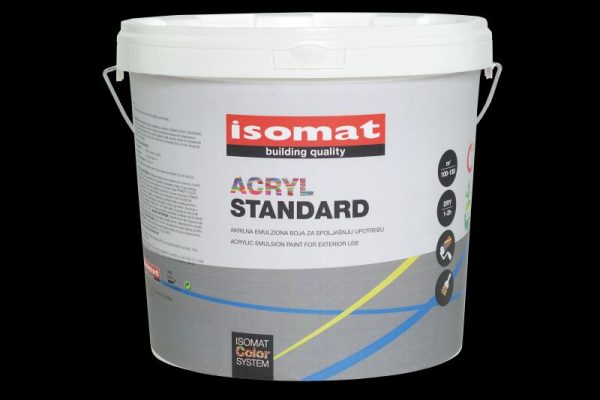 Isomat Acryl Standard beli 15/1, Fasadna boja