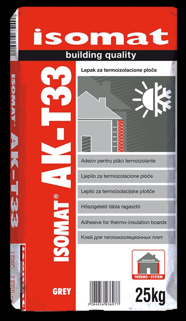 Isomat AK-T 33 sivi 25/1 , Lepak za stiropor bazni