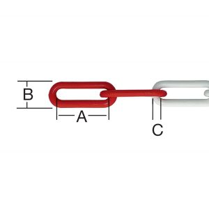 Vormann PVC-lanac 6mm crveno/beli